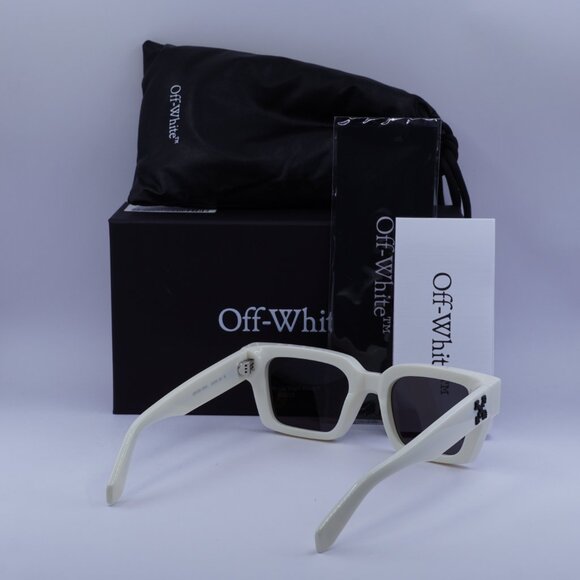 Off-White OERI008 VIRGIL 0107 Square Sunglasses – White/Dark Grey main image 7